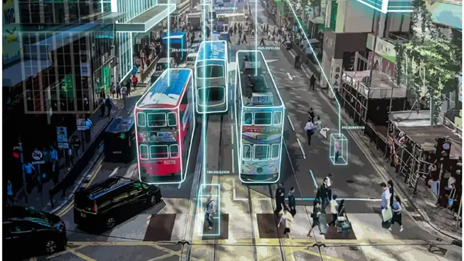 Image of city and digital design