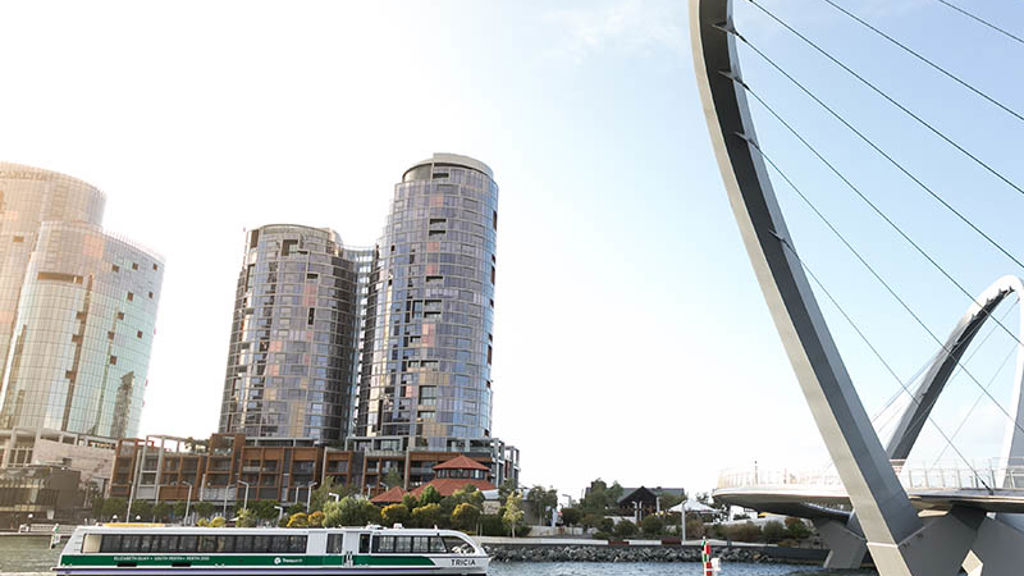 A ferry in transit on the Swan River in Perth