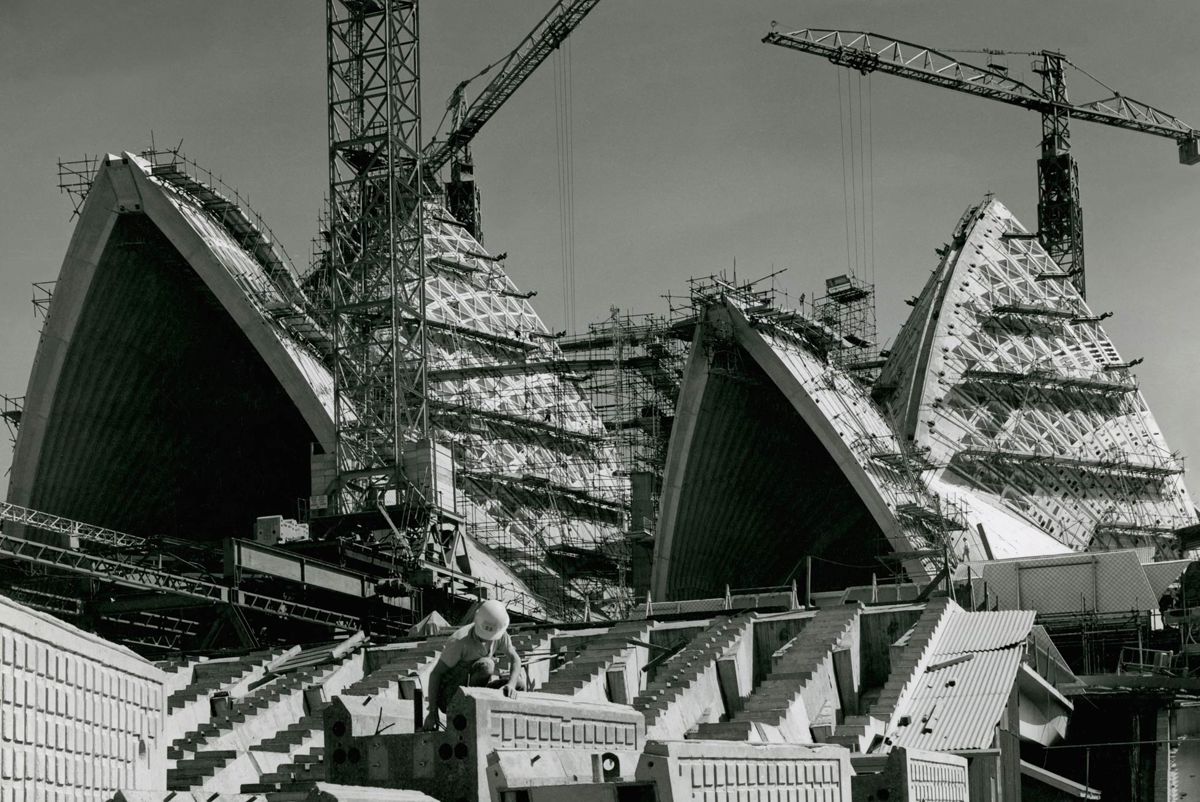 The Sydney Opera House under construction © Max Dupain