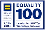 Human Rights campaign Foundation Equality 100 Leader in LGBTQ+ Workplace Inclusion