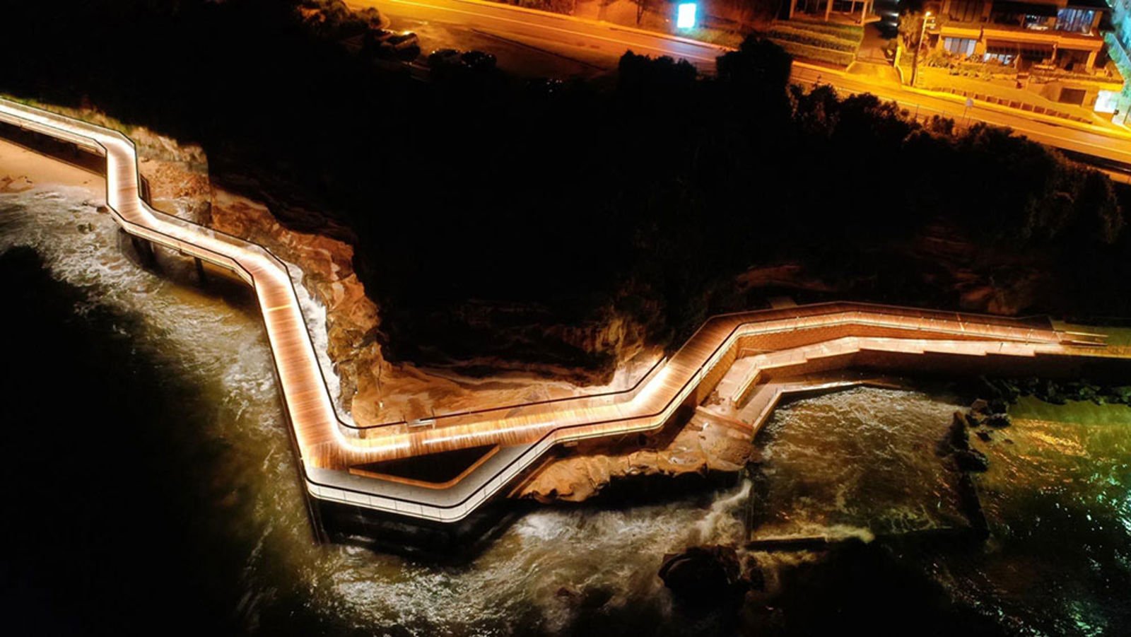 Terrigal Boardwalk at night