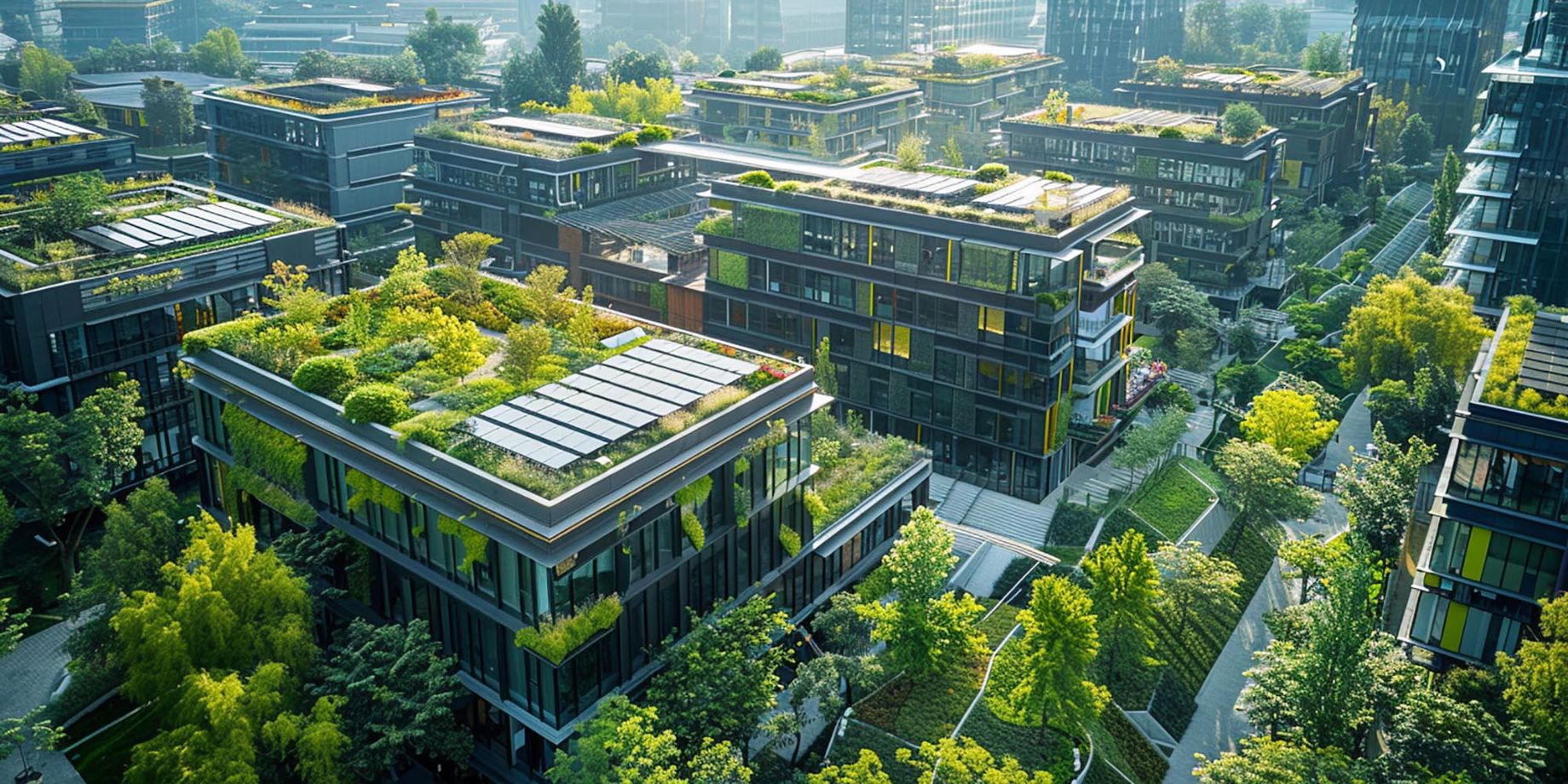 City that has been imagined to be covered in green