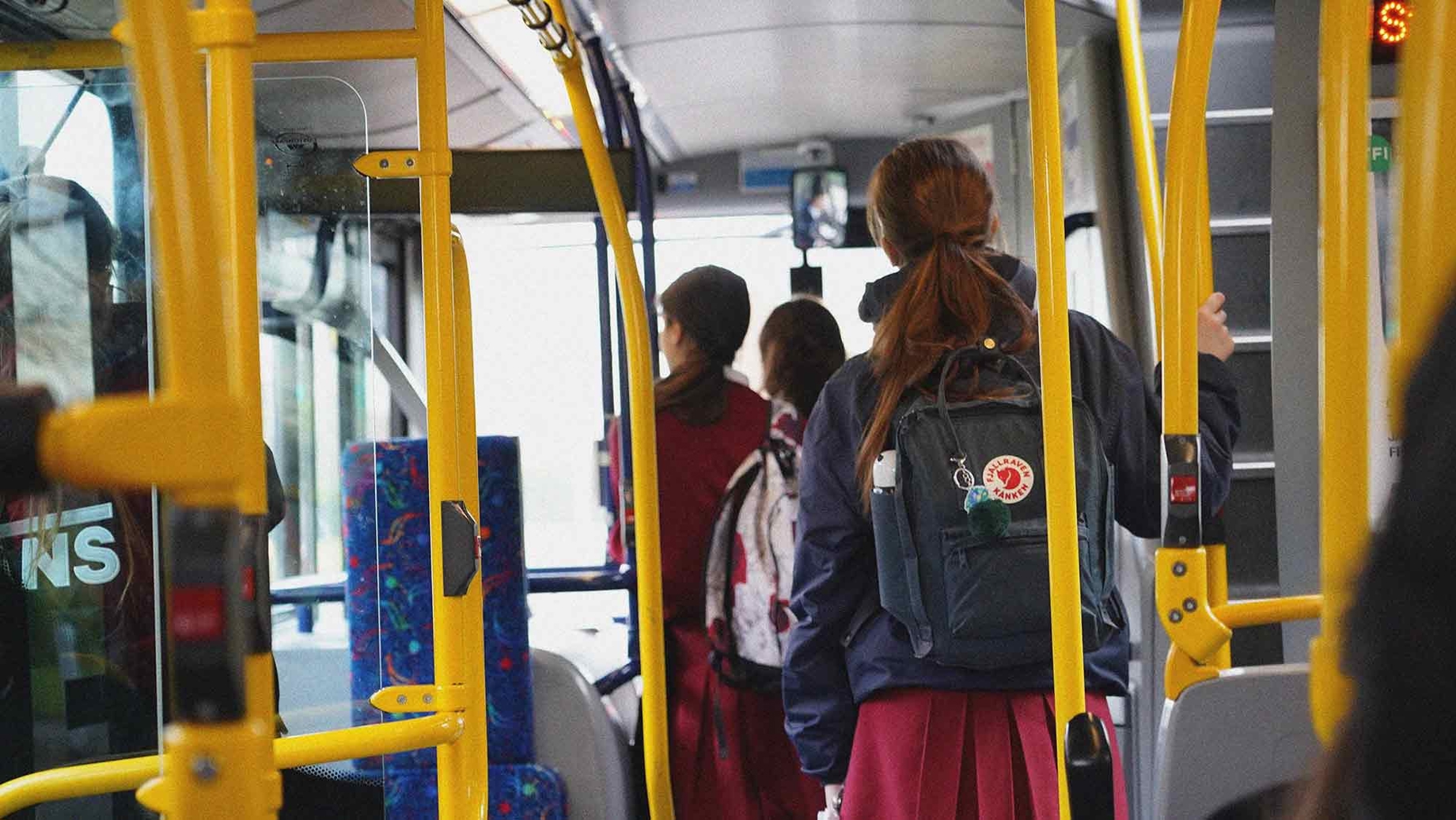 women passengers on a bus