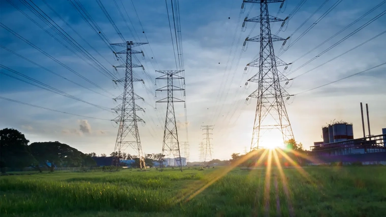 Electricity pylons in Malaysia