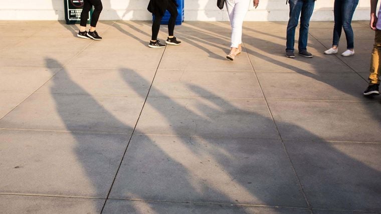 People walking on a street