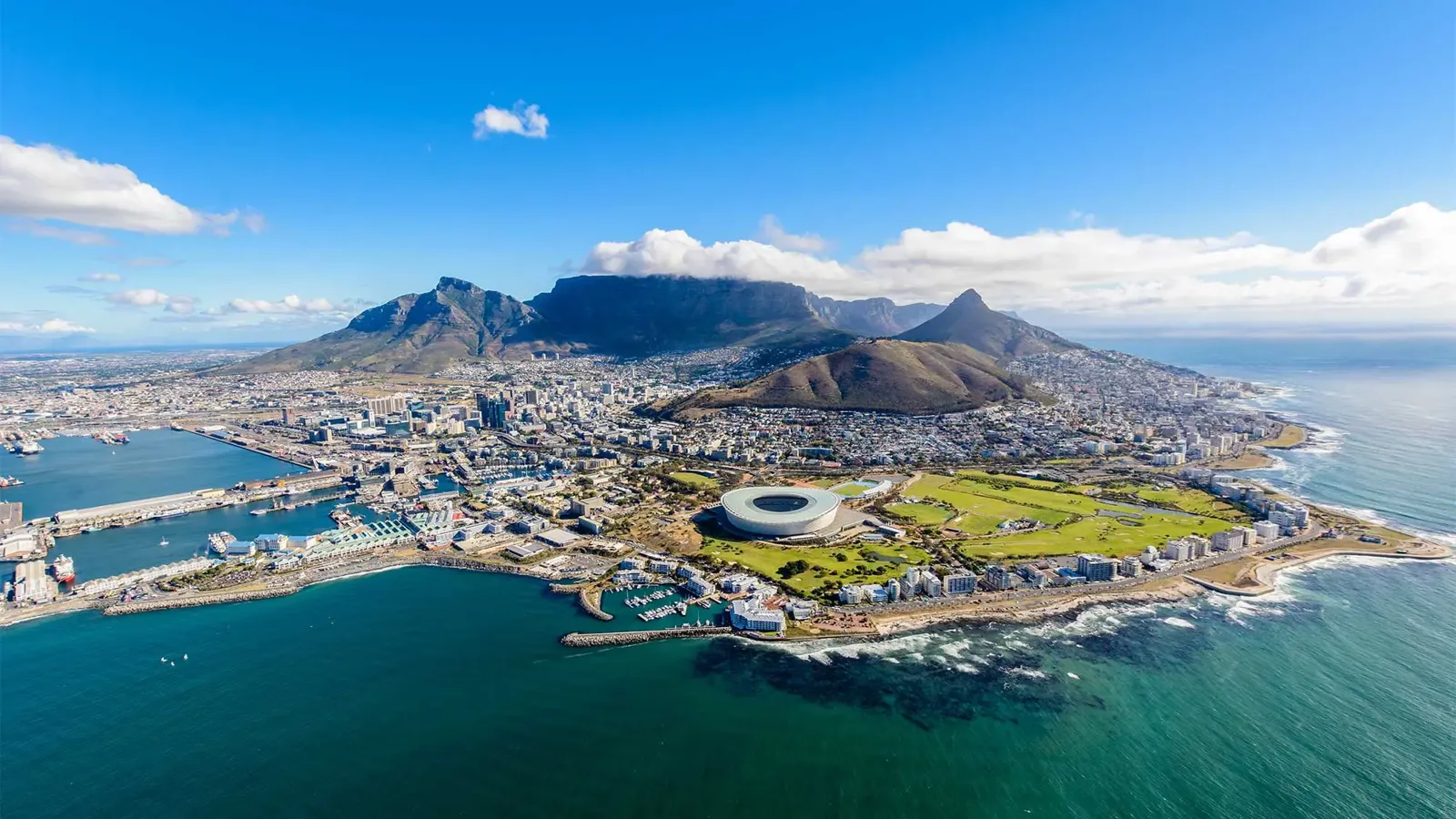 Aerial view of Cape Town, South Africa