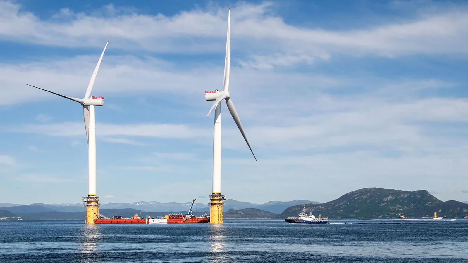 Maintenance underway on two offshore wind turbines