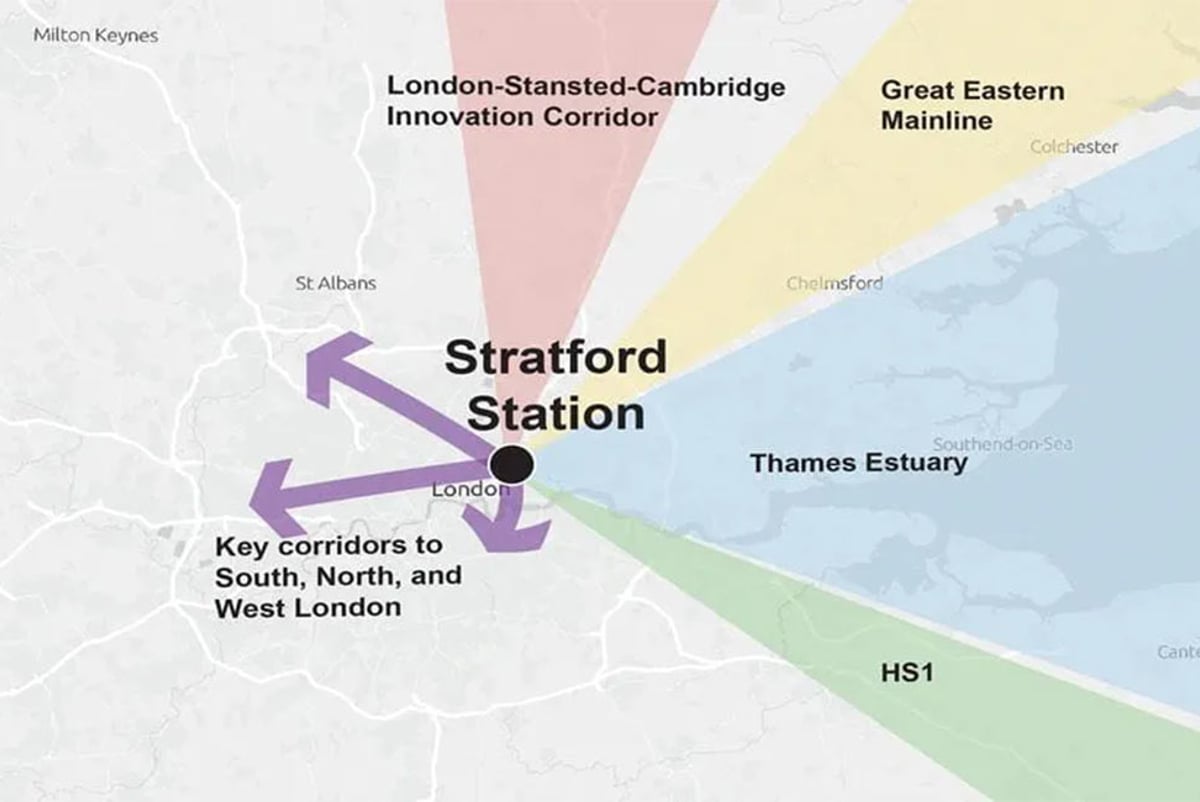 Stratford is the key focus for growth in East London