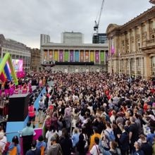 People watching the Birmingham Commonwealth Games