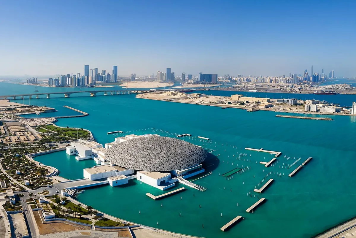 Aerial view across a city in the UAE