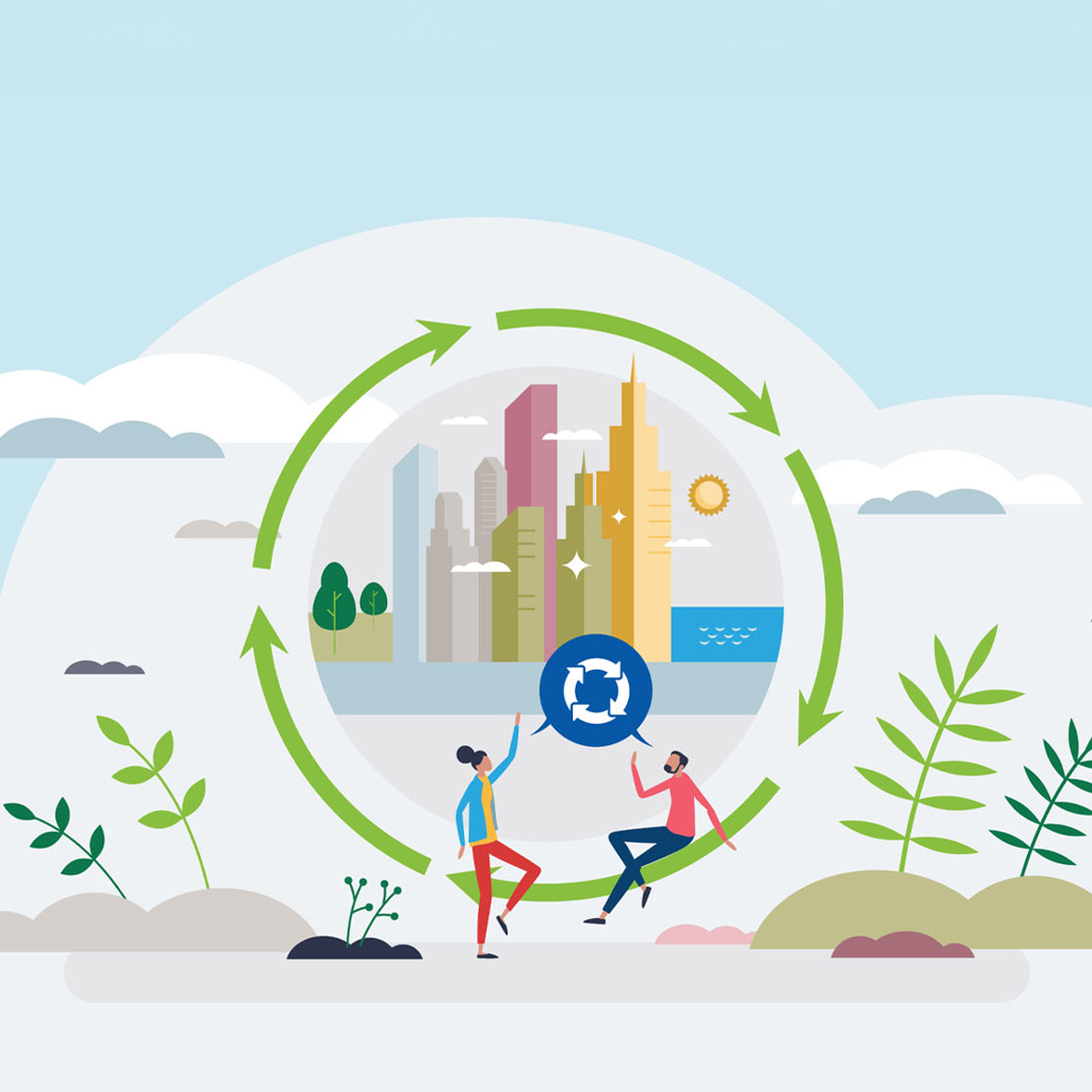 Circularity in the life cycle assessment of buildings graphic