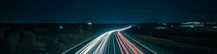 Image of night time motorway