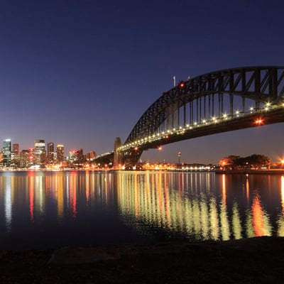 Sydney Harbour Bridge at dusk