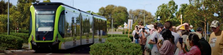 Trackless tram in Australia. Credit: City of Stirling