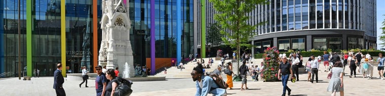 Pediestrians in Birmingham city centre