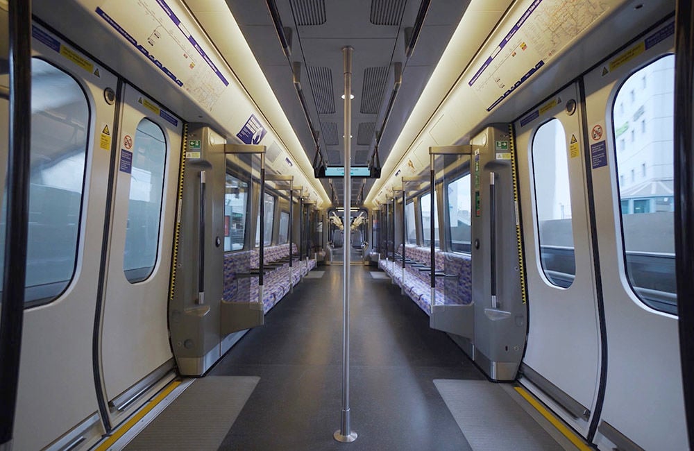 Inside a Crossrail train in London