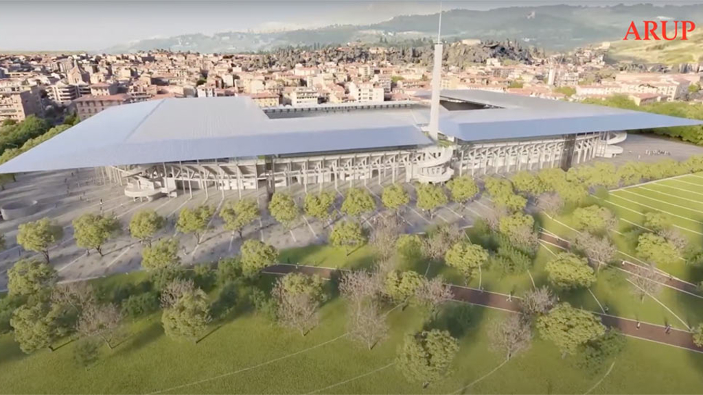 Artist's impression of Fiorentina's new stadium