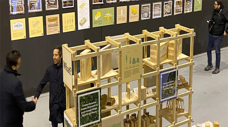 Timber as a building material at the exhibition 