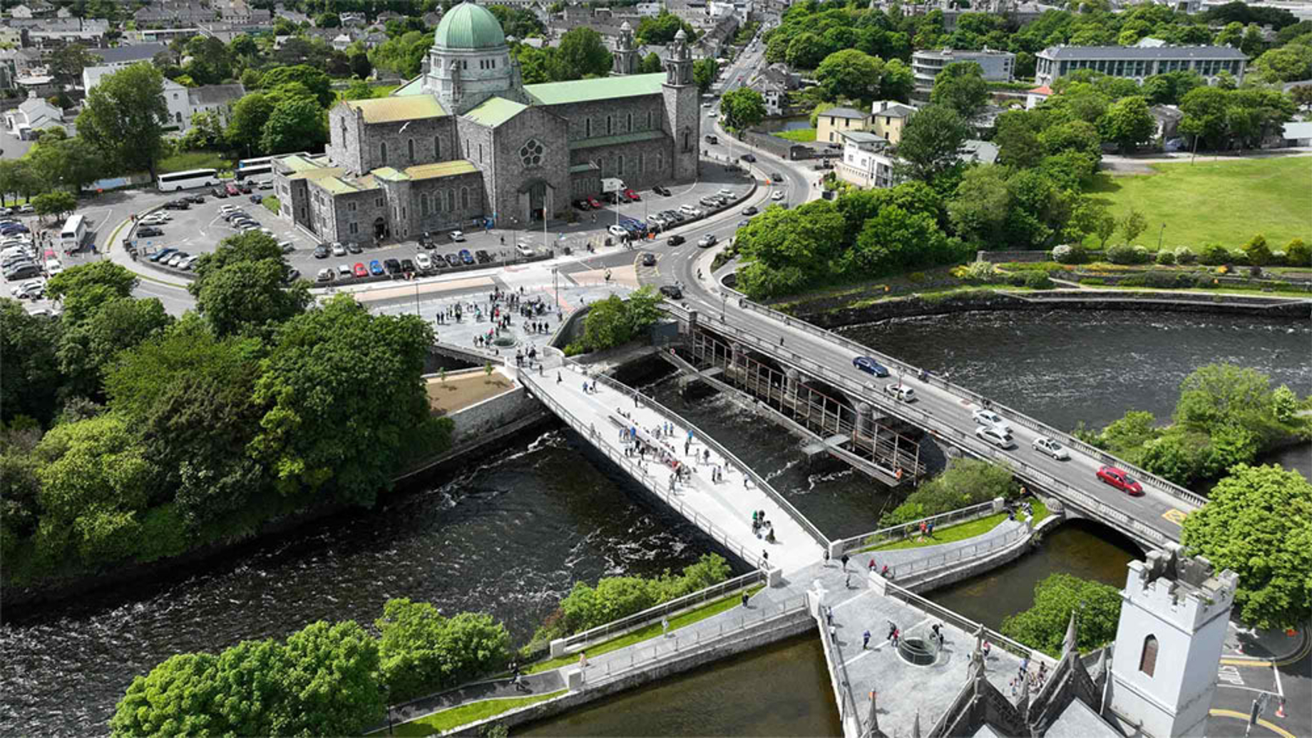 Salmon Weir Pedestrian and Cycle Bridge in Galway City