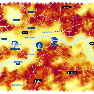 Urban heat snapshot of London