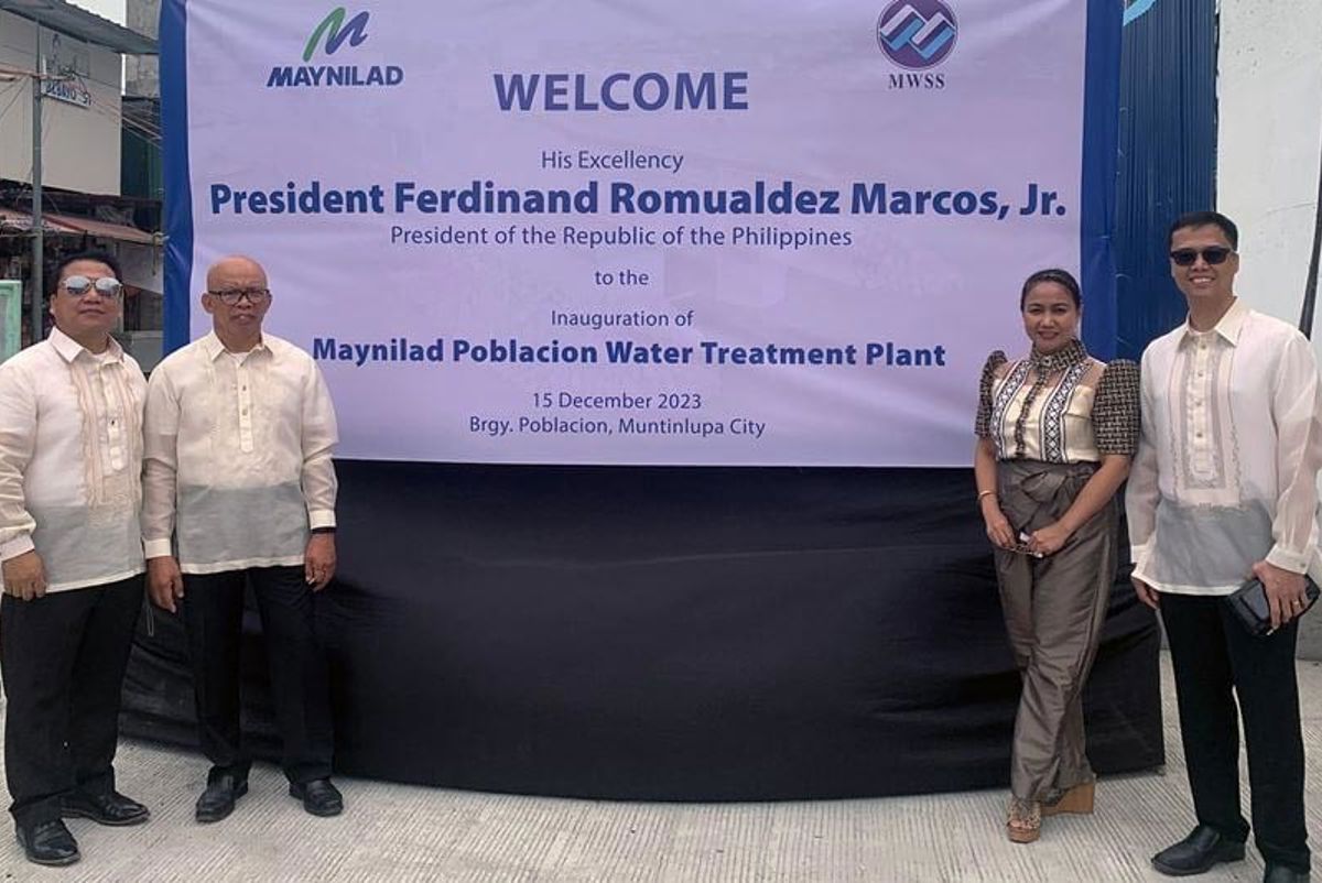 Arup project team members at the treatment plant's inauguration