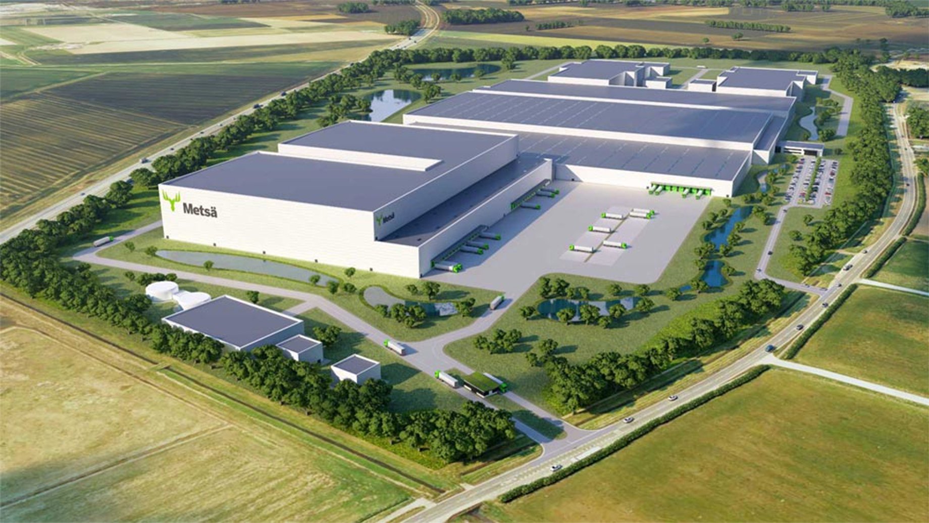 Artist's impression of the new Metsa Group paper mill