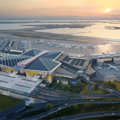 Artist's impression of the new Terminal One at JFK