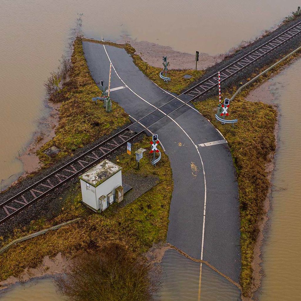 Impact of flooding on railway