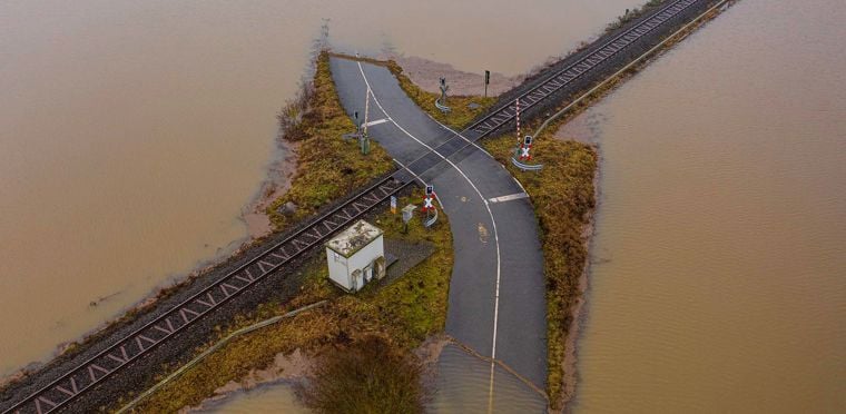 Impact of flooding on railway