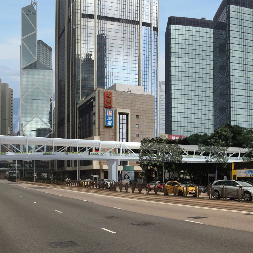 CGI image of Queensway footbridge Hong Kong