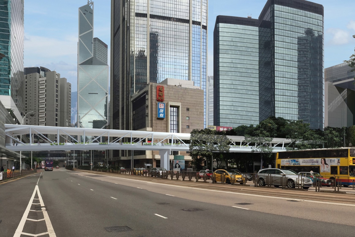 CGI image of Queensway footbridge Hong Kong
