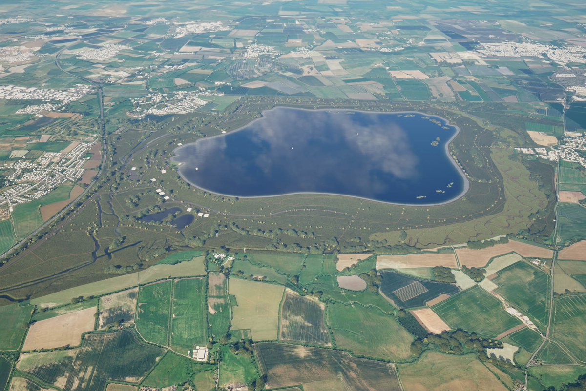 View of Oxfordshire reservoir from North. Credit: Thames Water
