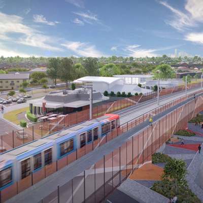 Visual of Tram Grade Separation Projects