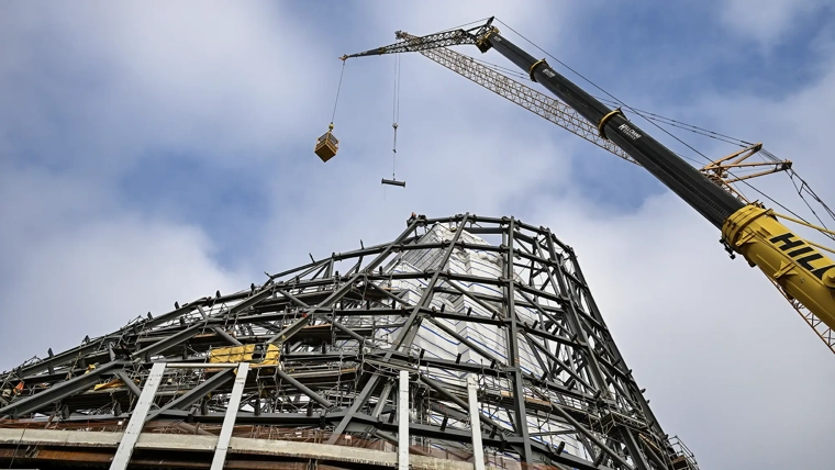 Construction works at California Science Center