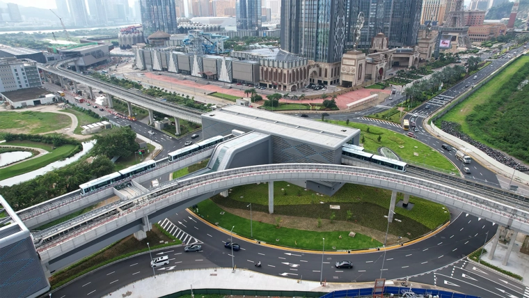 Aerial view of LRT Seac Pai Van Line