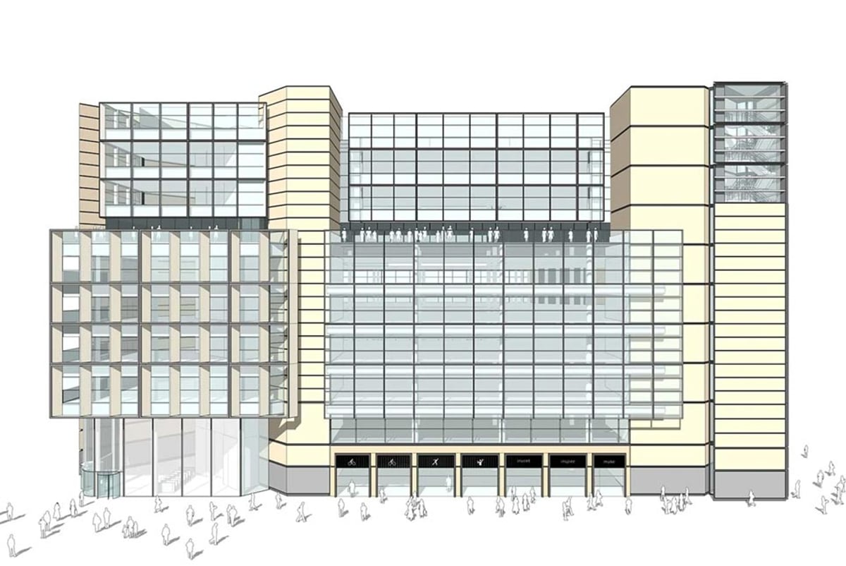 Illustration of the glass facade