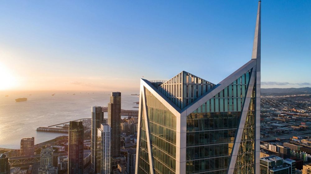 181 Fremont Tower at sunset