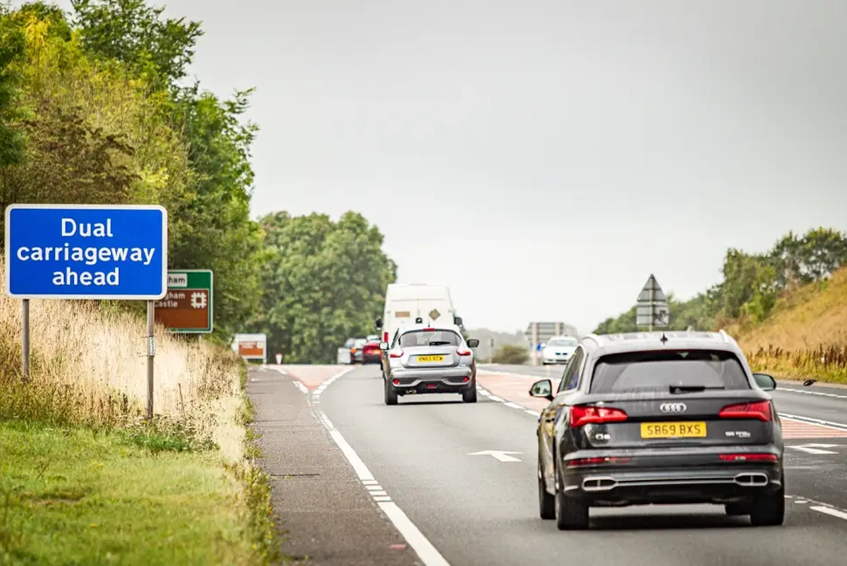 View of A66 looking West