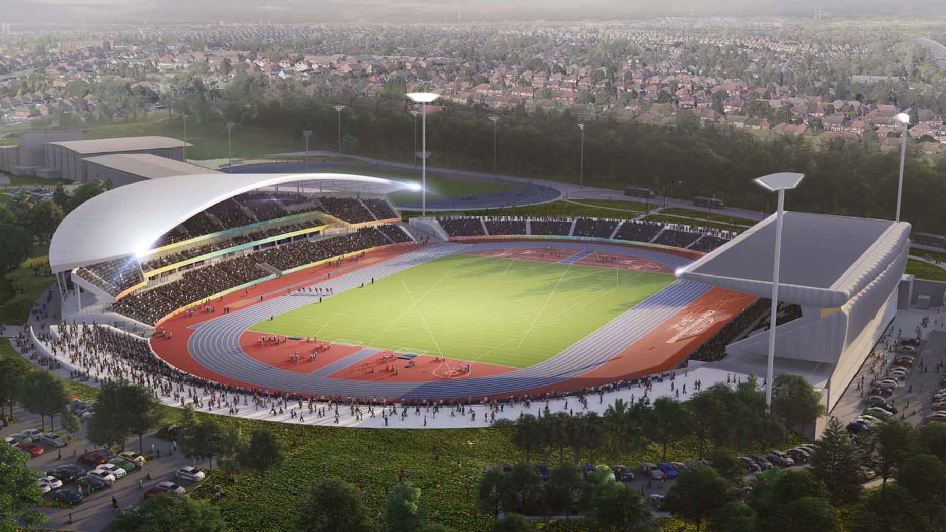 CGI impression of Alexander Stadium