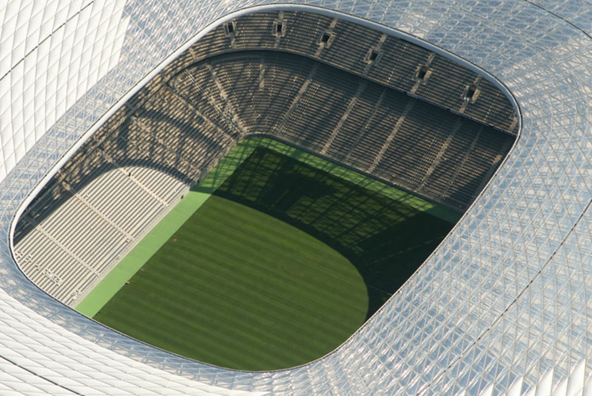 Overhead view of Aliianz Arena