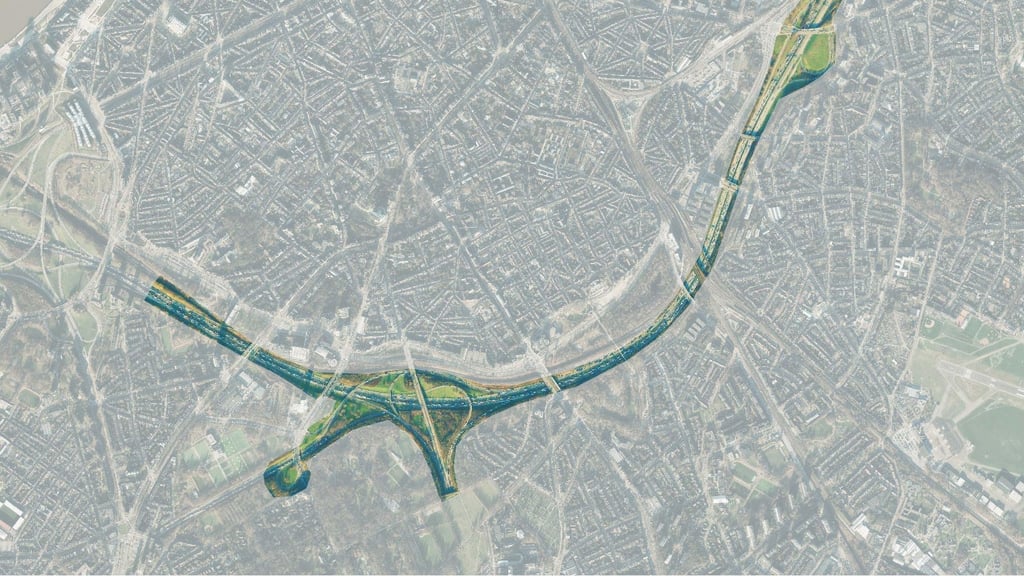 Computer generated image of Antwerp Ring Road