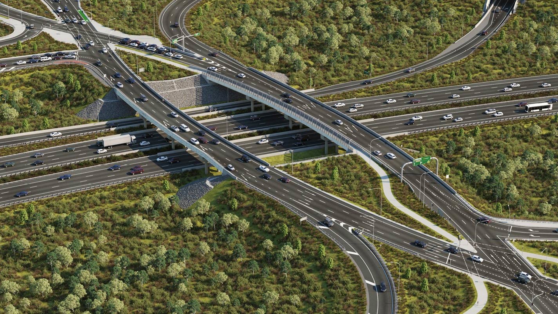 Bruce Highway diverging diamond interchange