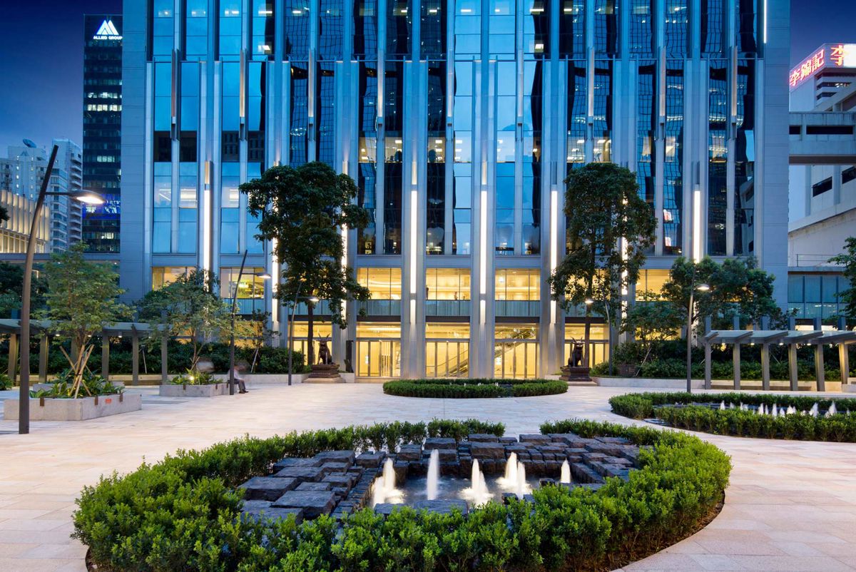 Plants and trees outside the China Resources Building