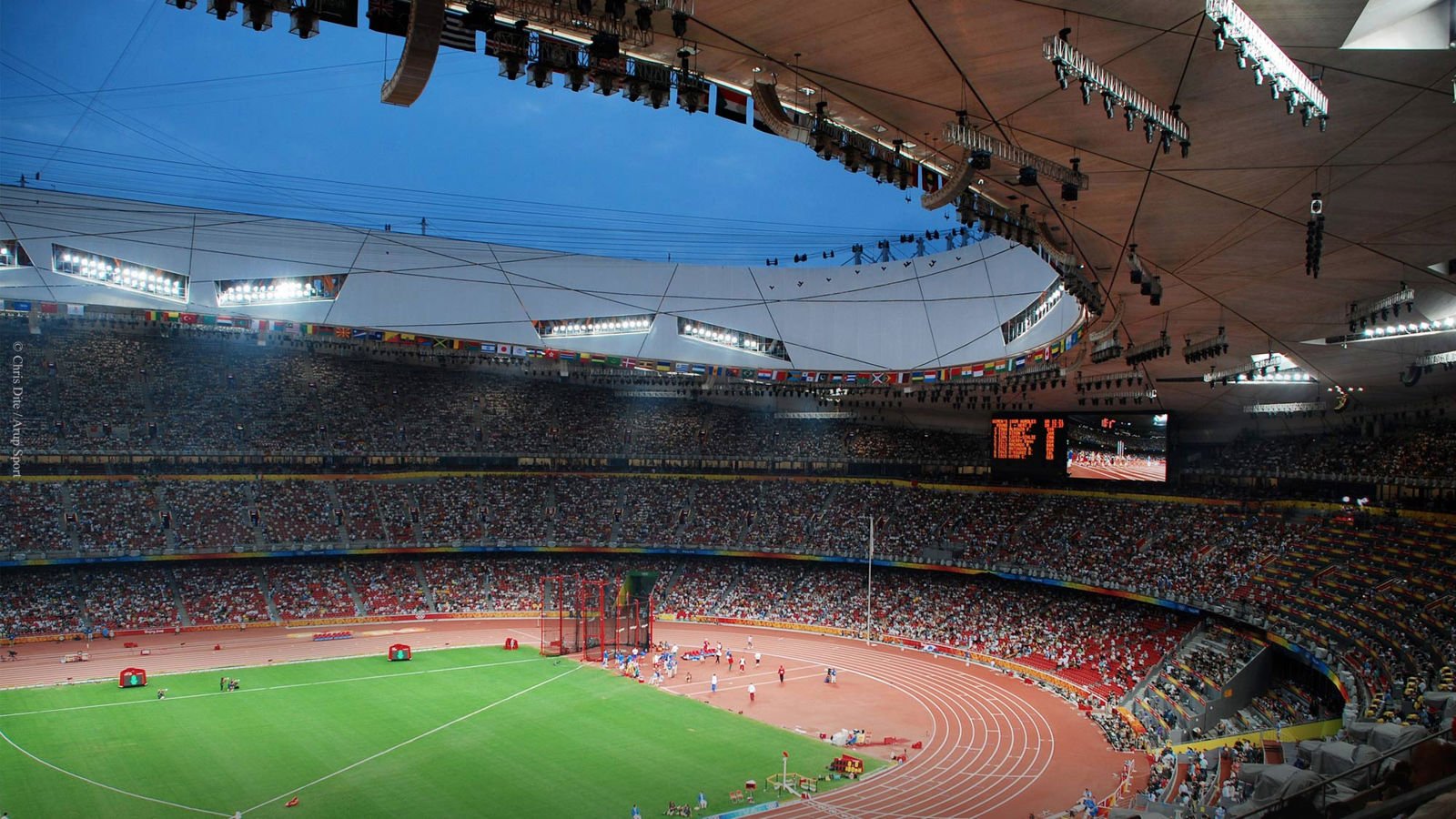 Athletics underway at the stadium