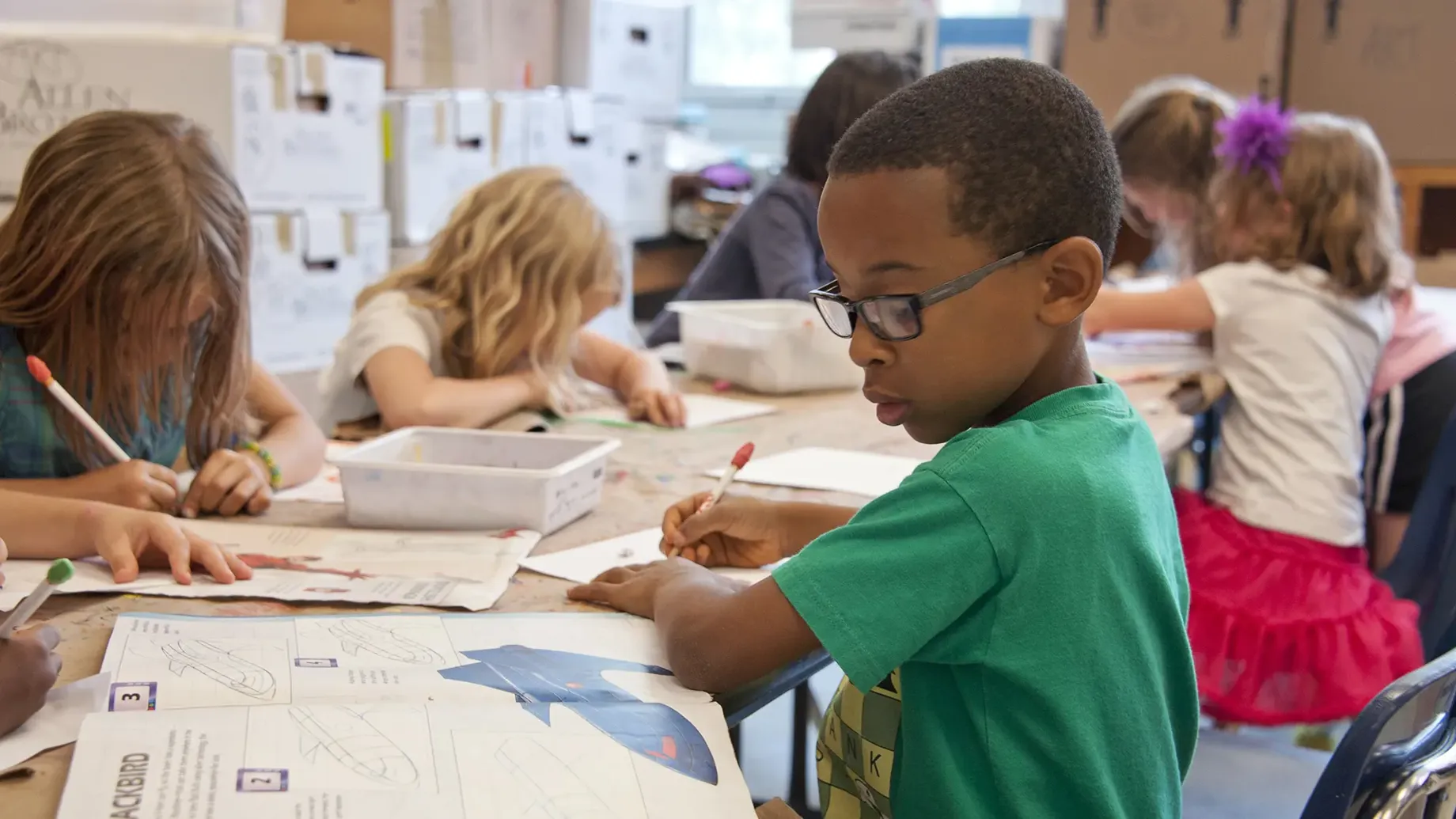 Children learning inside a classroom