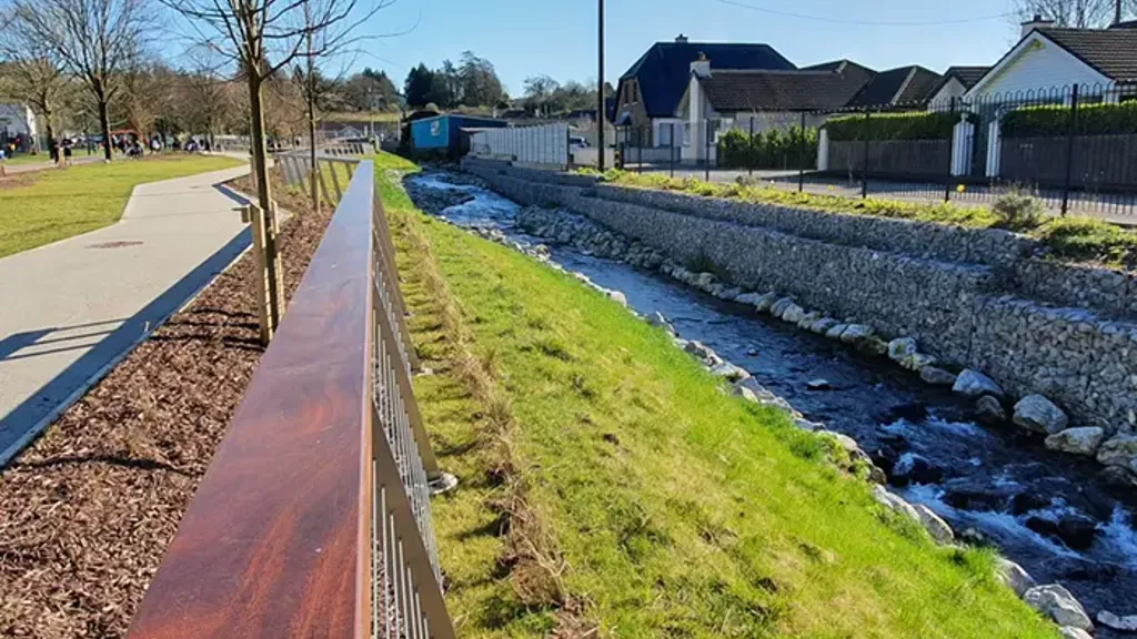 Shot of the Douglas and Togher flood relief scheme