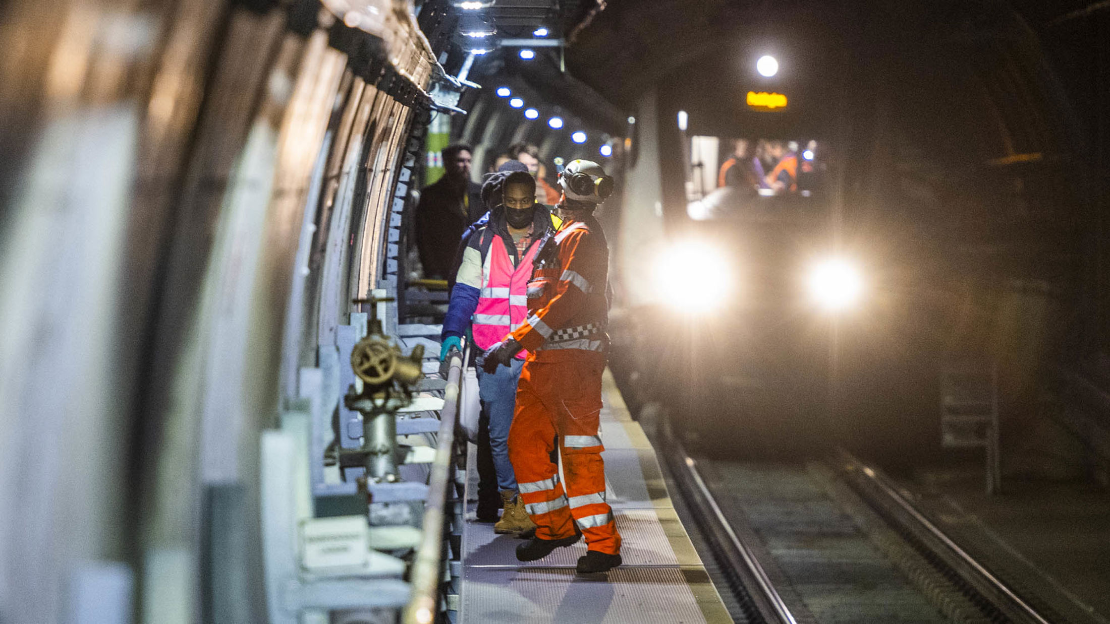 Trial evacuation of a Crossrail train