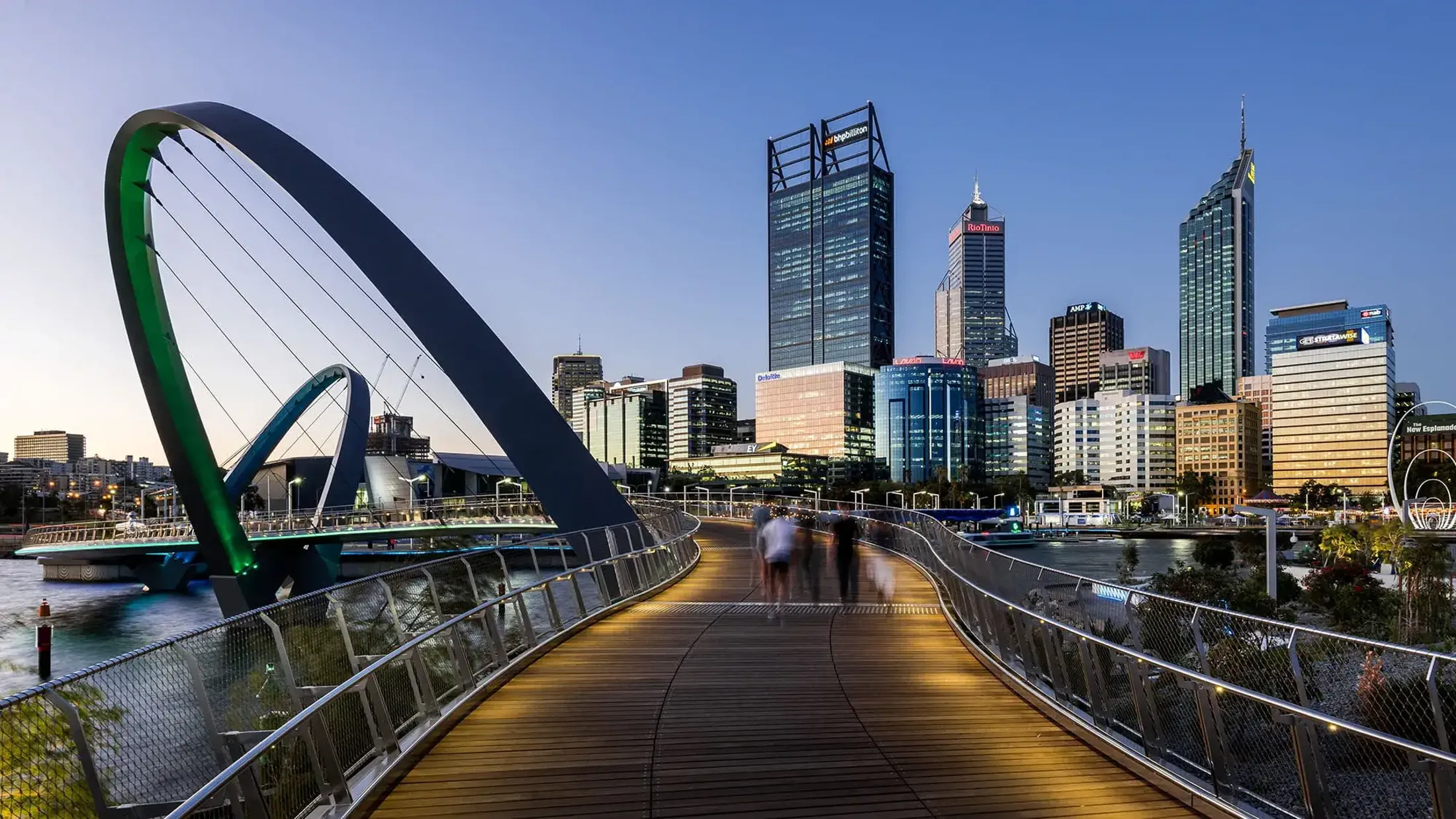 The bridge allows people to interact with the Swan River