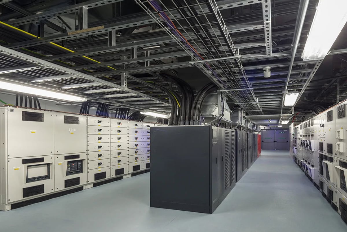 Electrical UPS switch room in Equinix London Data Centre 6
