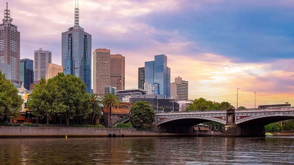 River running through a city in Australia